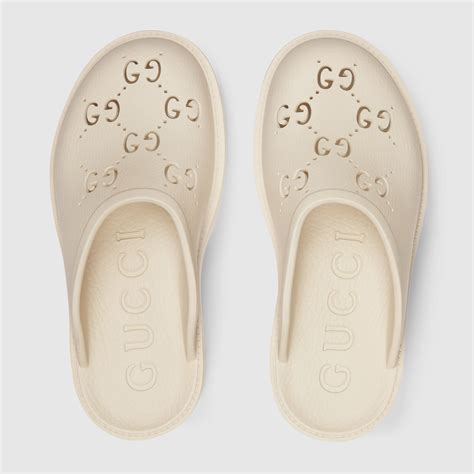 gucci platform sandals white|gucci platform perforated sandals.